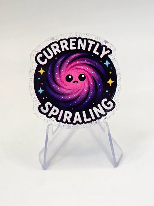 Acrylic Glitter Flatbacks - Currently Spiraling