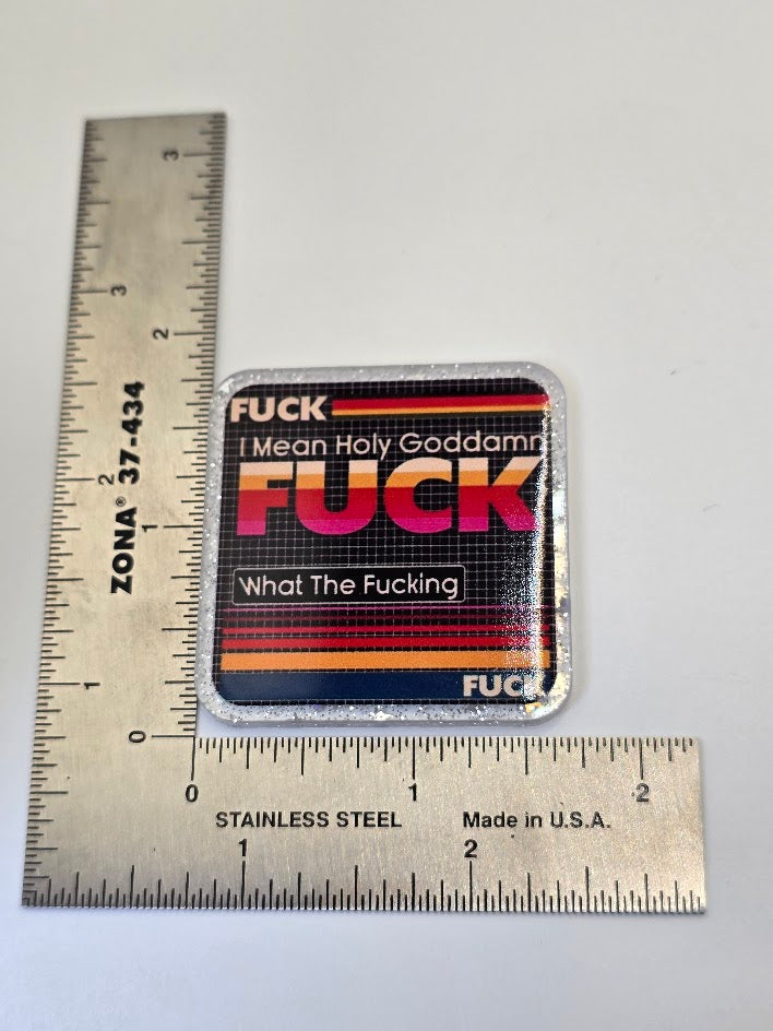 Acrylic Glitter Flatbacks - I Mean Holy Goddamn F*ck
