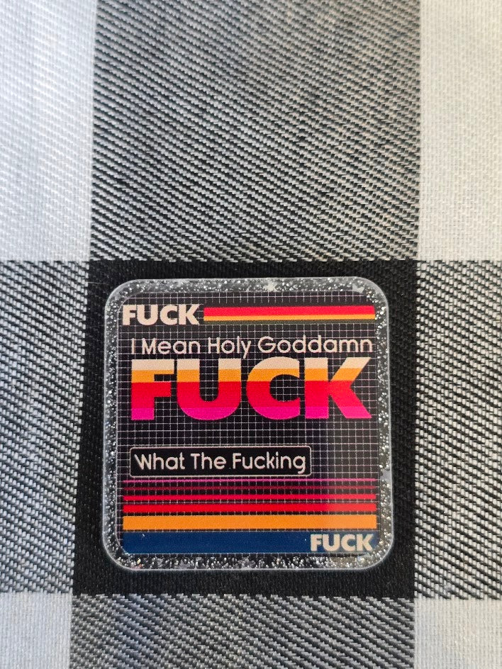 Acrylic Glitter Flatbacks - I Mean Holy Goddamn F*ck