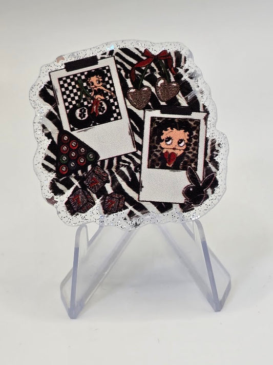 Acrylic Glitter Flatbacks - Betty Boop