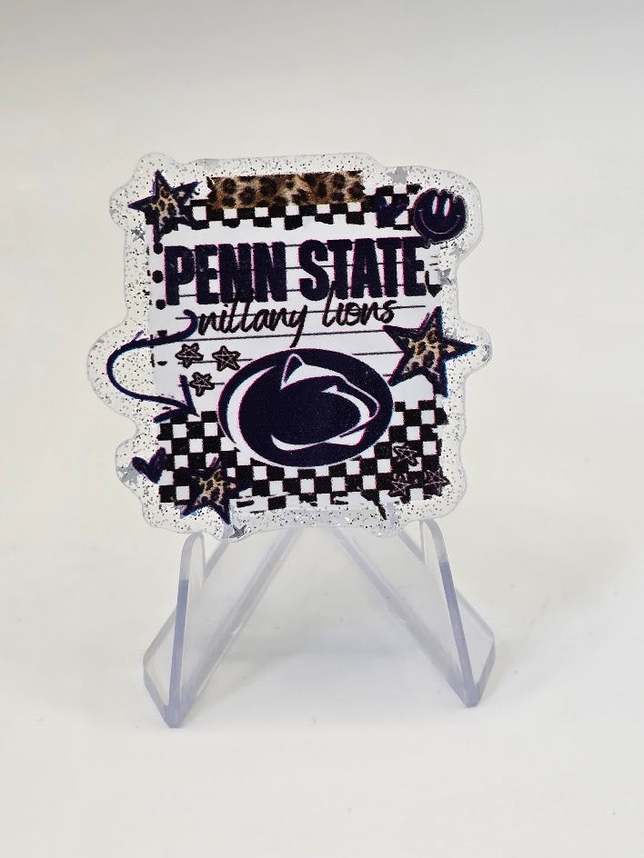Acrylic Glitter Flatbacks - Penn State Nittany Lions