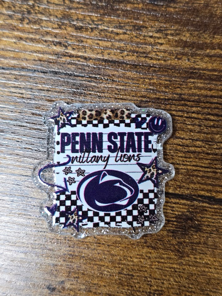Acrylic Glitter Flatbacks - Penn State Nittany Lions