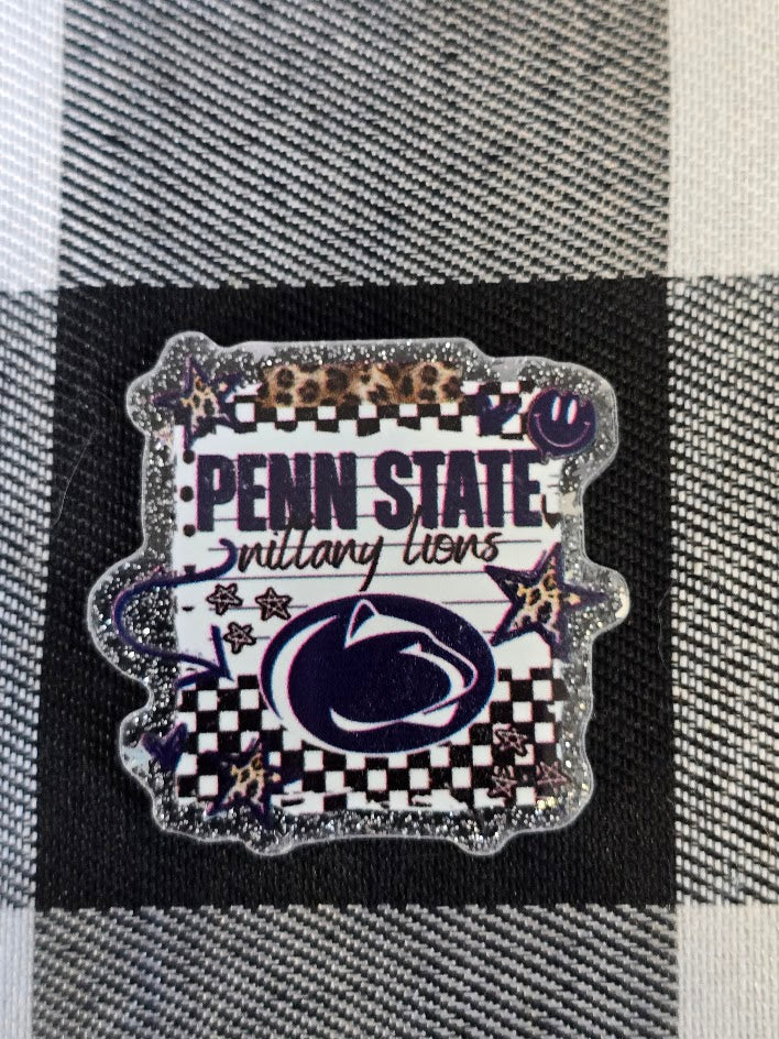 Acrylic Glitter Flatbacks - Penn State Nittany Lions