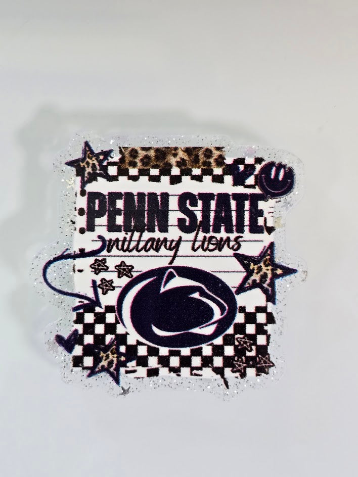 Acrylic Glitter Flatbacks - Penn State Nittany Lions