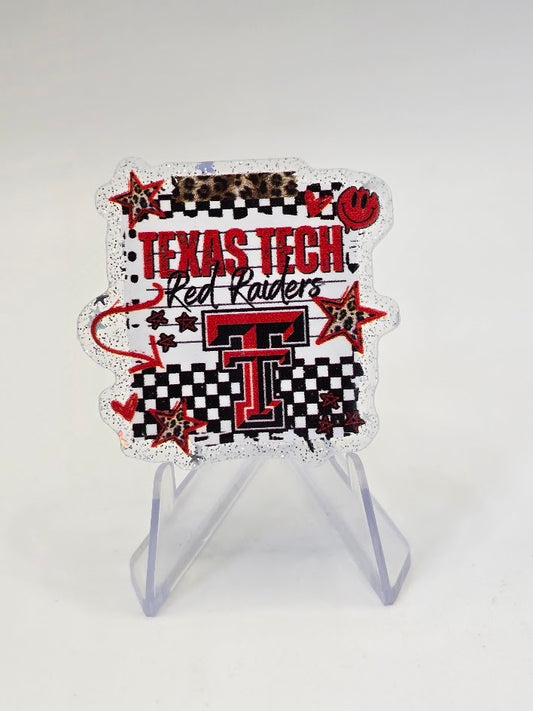 Acrylic Glitter Flatbacks - Texas Tech Red Raiders