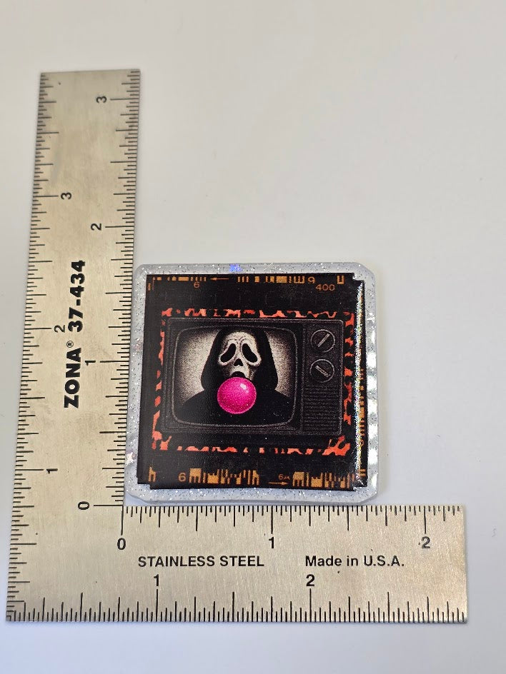 Acrylic Glitter Flatbacks - Ghostface On TV