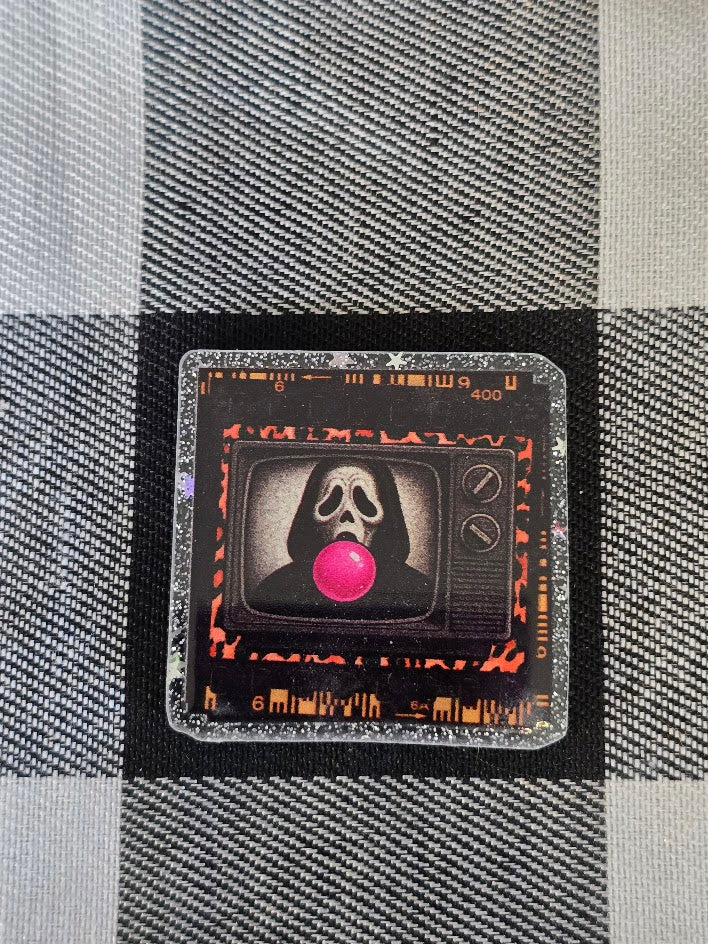 Acrylic Glitter Flatbacks - Ghostface On TV