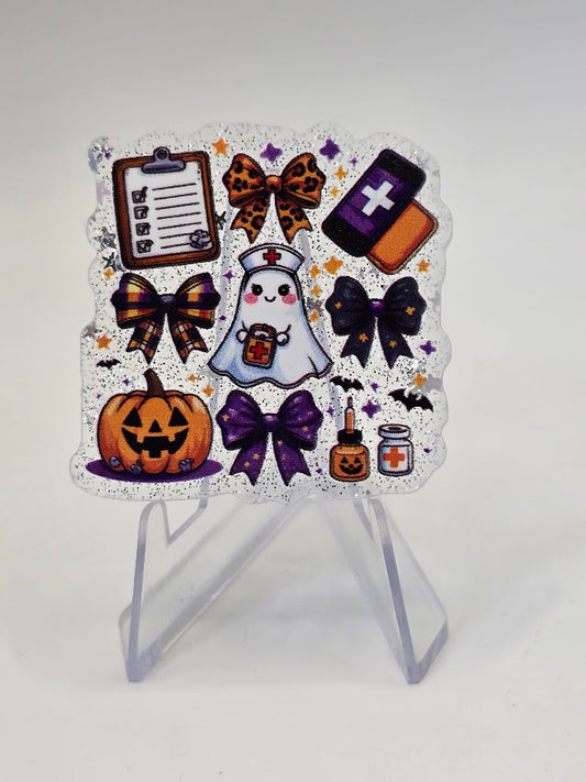 Acrylic Glitter Flatbacks - Halloween Medical Supplies
