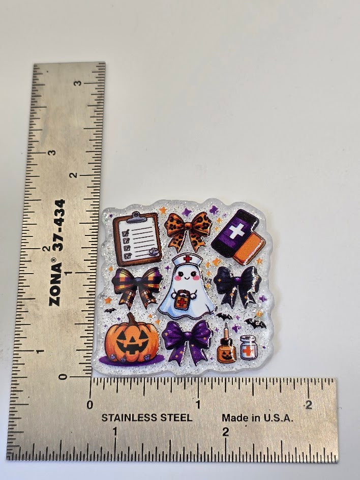 Acrylic Glitter Flatbacks - Halloween Medical Supplies