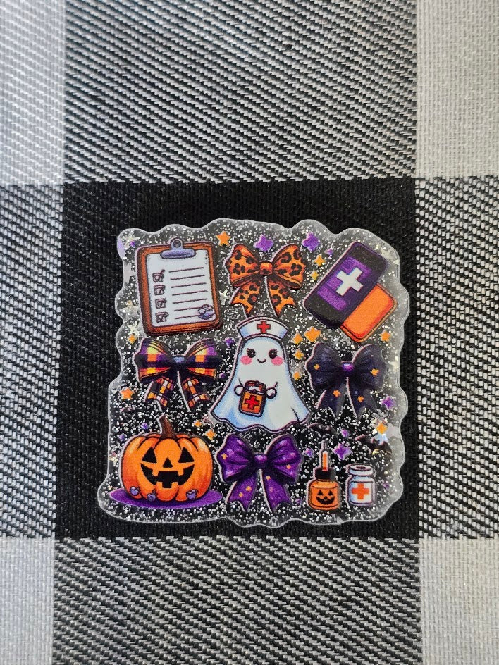 Acrylic Glitter Flatbacks - Halloween Medical Supplies