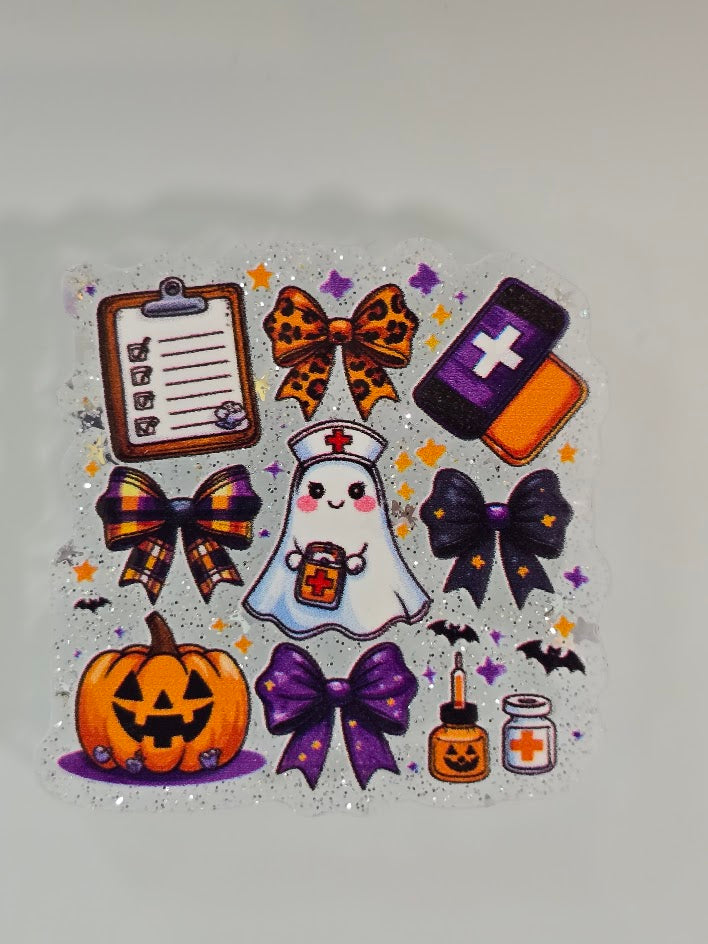 Acrylic Glitter Flatbacks - Halloween Medical Supplies
