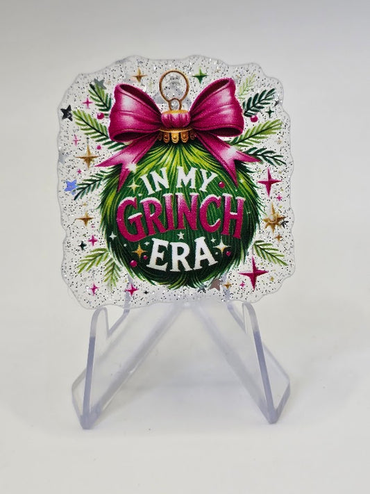 Acrylic Glitter Flatbacks - In My Grinch Era