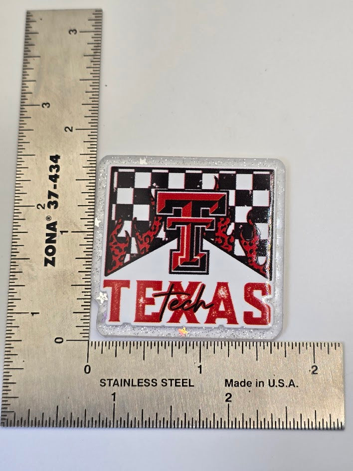 Acrylic Glitter Flatbacks - Texas Tech