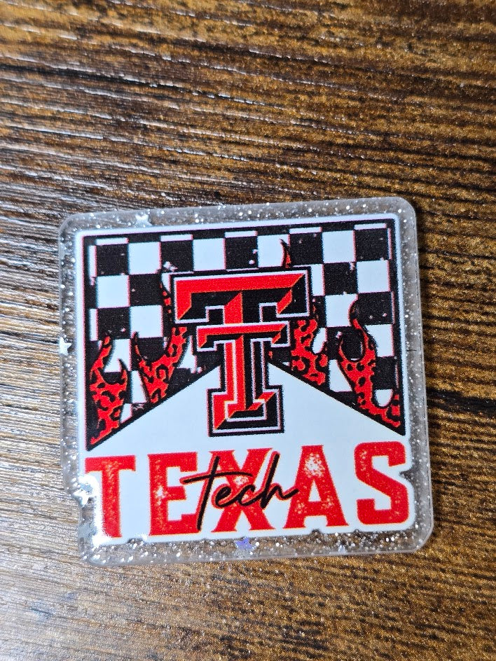 Acrylic Glitter Flatbacks - Texas Tech