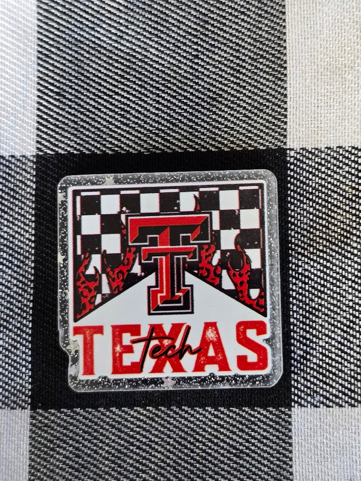 Acrylic Glitter Flatbacks - Texas Tech