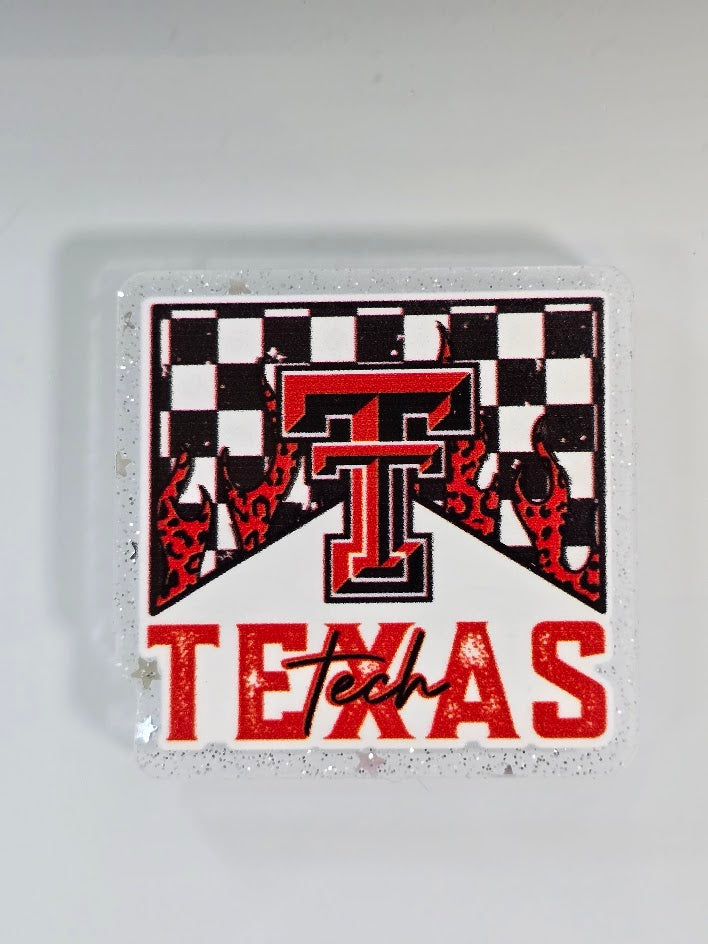 Acrylic Glitter Flatbacks - Texas Tech