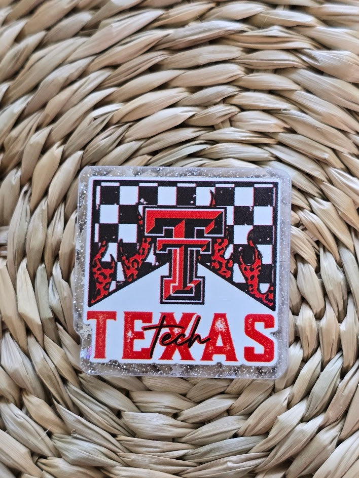 Acrylic Glitter Flatbacks - Texas Tech