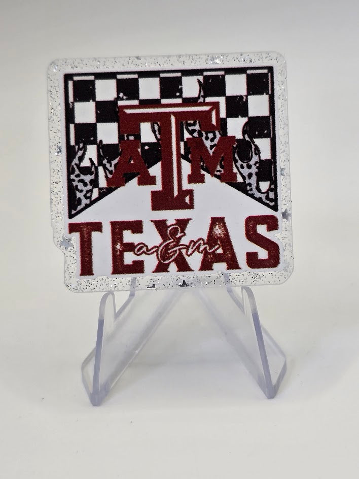 Acrylic Glitter Flatbacks - Texas A&M