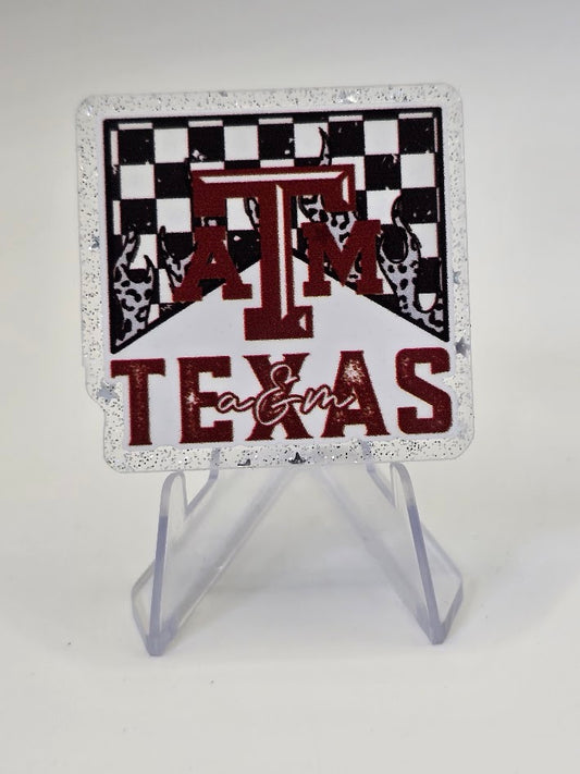 Acrylic Glitter Flatbacks - Texas A&M