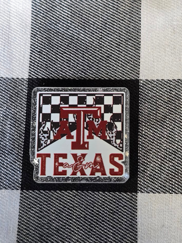 Acrylic Glitter Flatbacks - Texas A&M