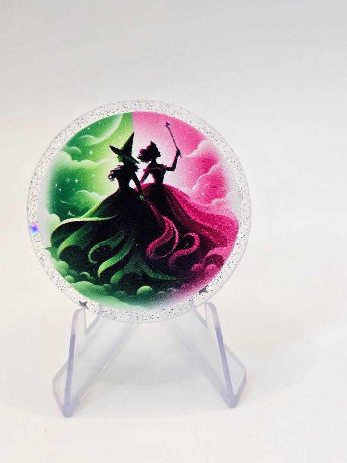 Acrylic Glitter Flatbacks - Wicked