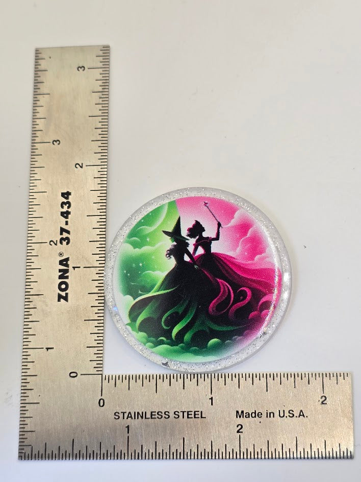 Acrylic Glitter Flatbacks - Wicked