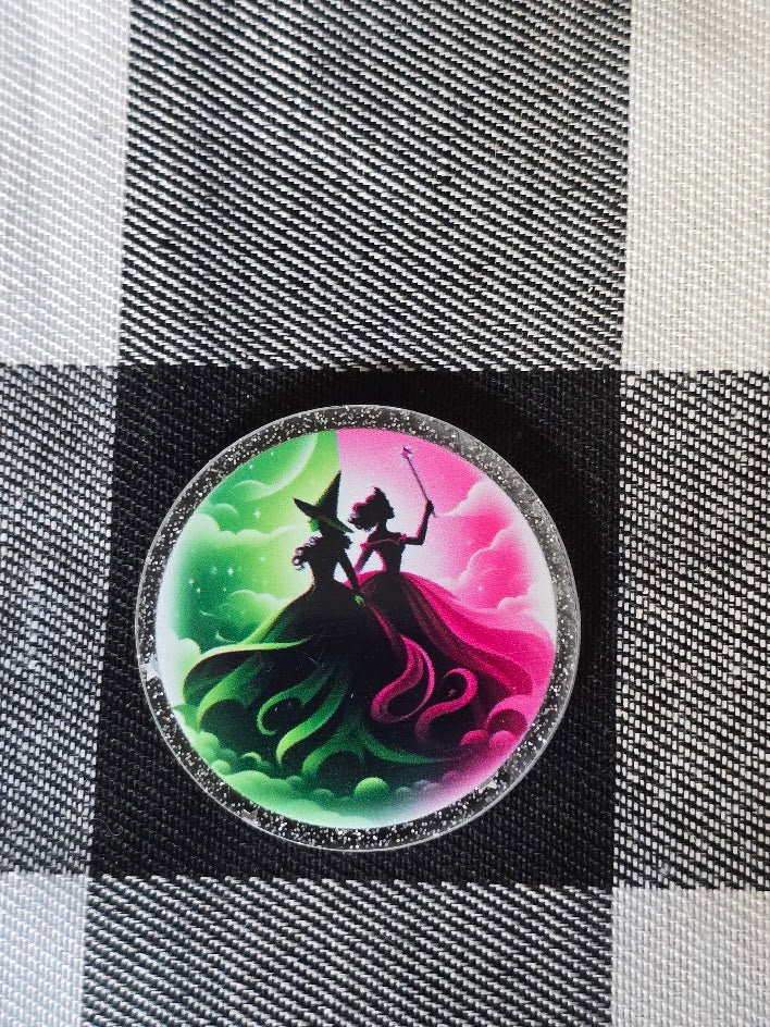 Acrylic Glitter Flatbacks - Wicked