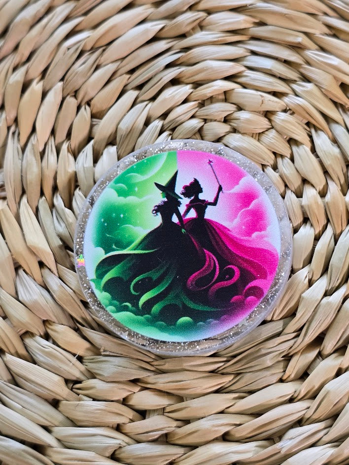Acrylic Glitter Flatbacks - Wicked