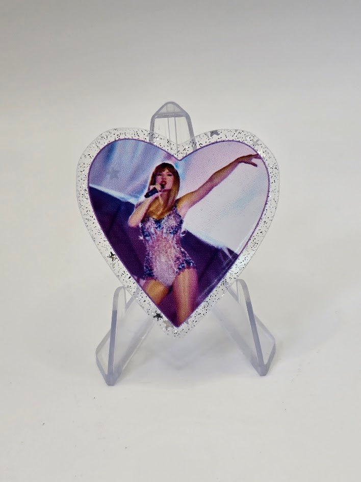 Acrylic Glitter Flatbacks - Taylor Swift Heart