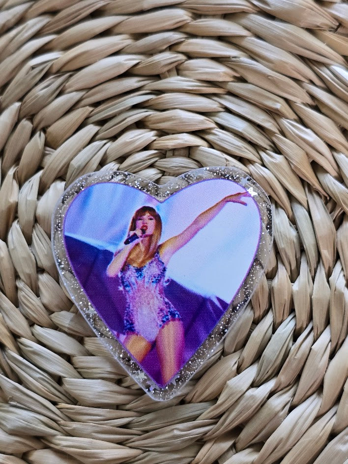 Acrylic Glitter Flatbacks - Taylor Swift Heart