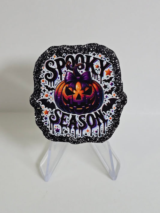 Acrylic Glitter Flatbacks-Spooky Season