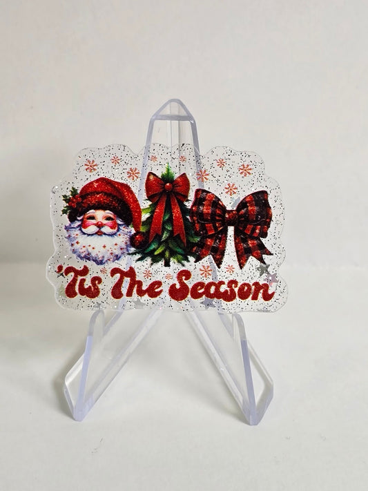 Acrylic Glitter Flatbacks - Tis The Season