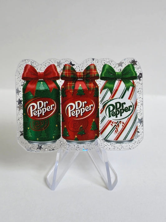 Acrylic Glitter Flatbacks - Dr. PEP Christmas