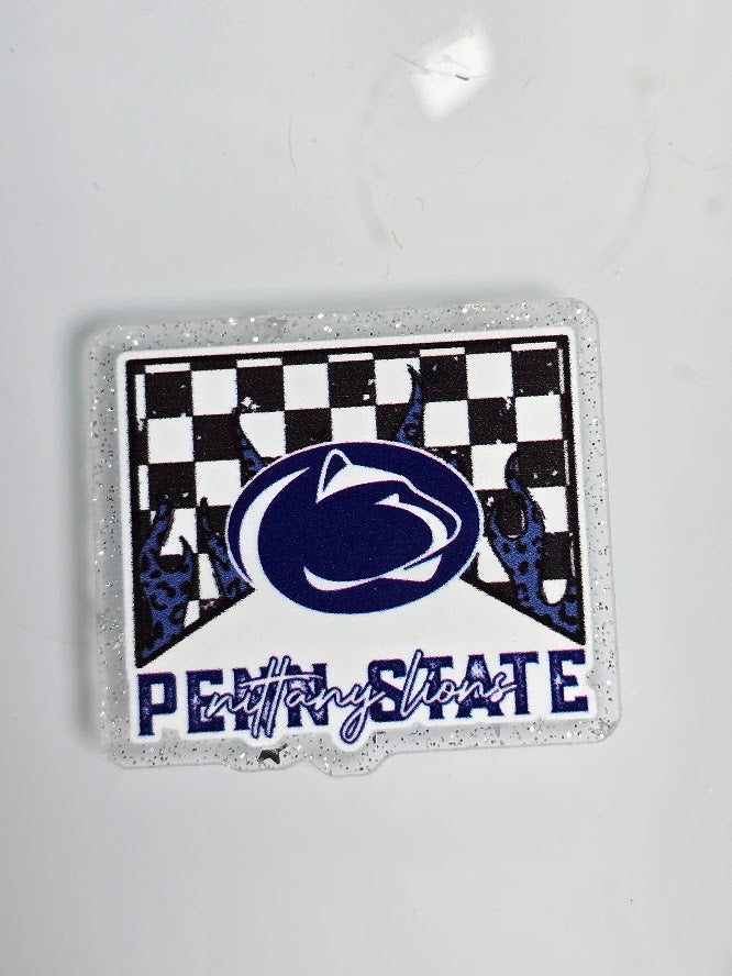 Acrylic Glitter Flatbacks - Nittany Lions