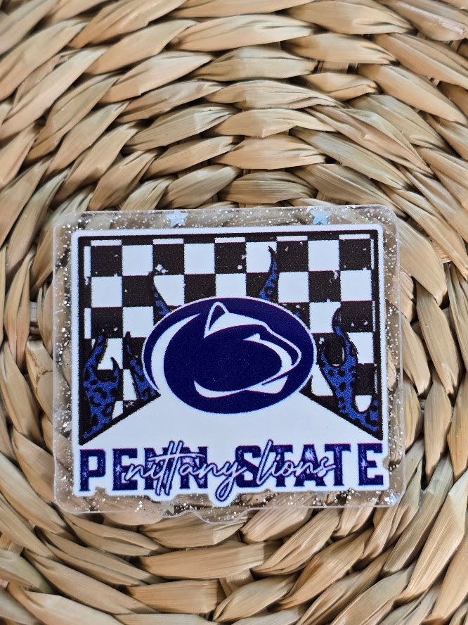 Acrylic Glitter Flatbacks - Nittany Lions
