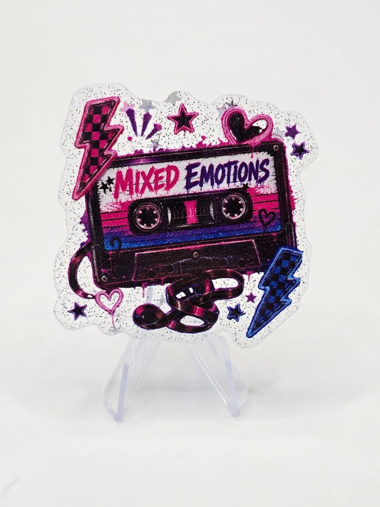 Acrylic Glitter Flatbacks - Mixed Emotions