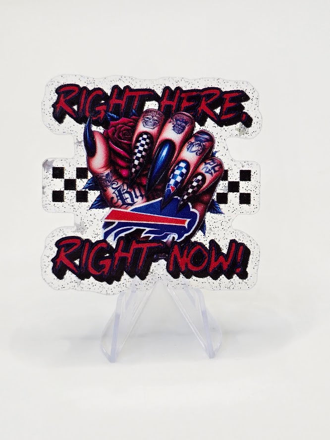 Acrylic Glitter Flatbacks - Right Here, Right Now Bills