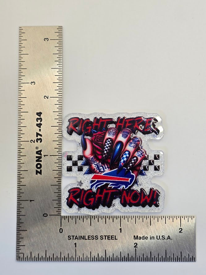 Acrylic Glitter Flatbacks - Right Here, Right Now Bills
