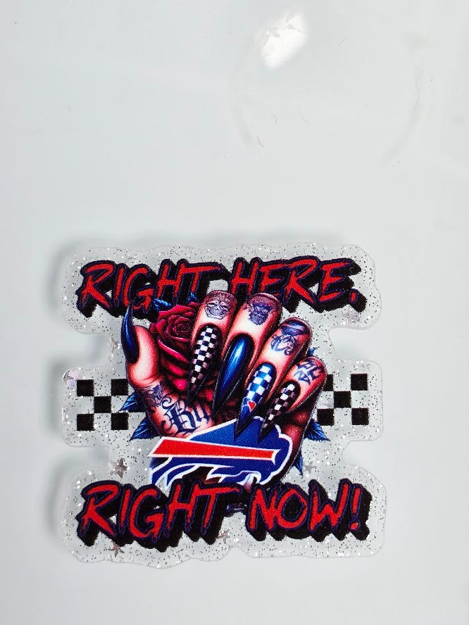 Acrylic Glitter Flatbacks - Right Here, Right Now Bills