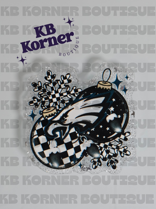 Acrylic Glitter Flatbacks - Philadelphia Eagles