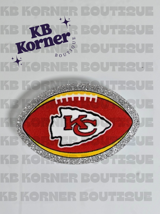 Acrylic Glitter Flatbacks - Chiefs