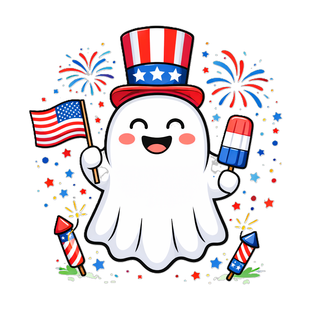 Red White and Blue Ghosty