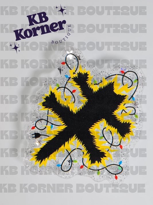 Acrylic Glitter Flatbacks - Christmas Lights