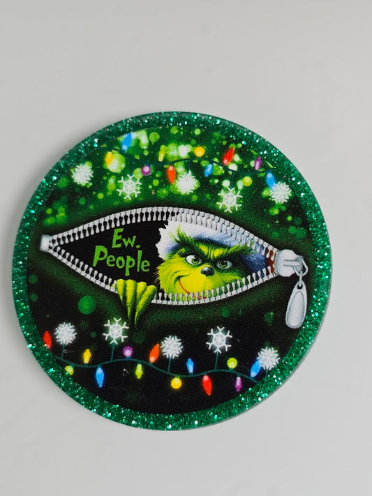 Acrylic Glitter Flatbacks - Ew People