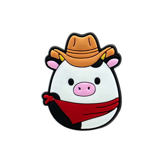 Cowboy Cow Shoe Charm