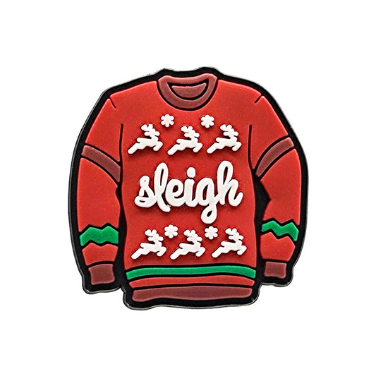 Sleigh Christmas Sweater Shoe Charm