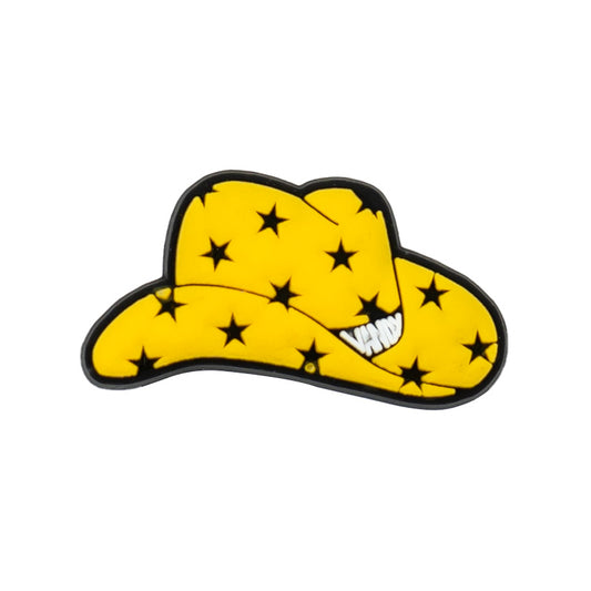 Black and Yellow Starred Cowboy Hat Shoe Charm