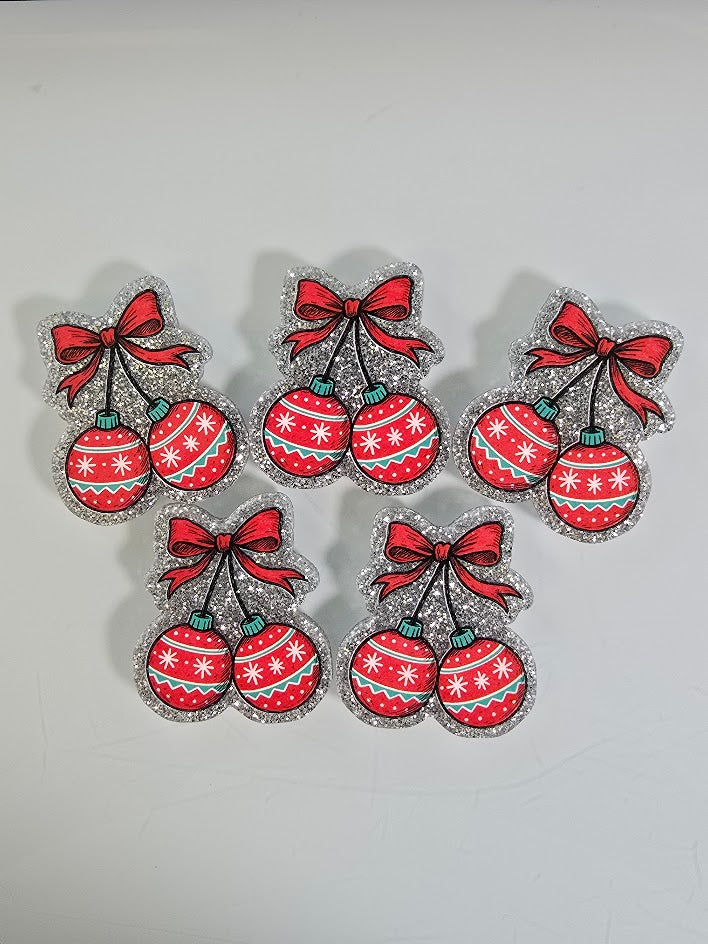 Acrylic Glitter Flatbacks - Ornaments