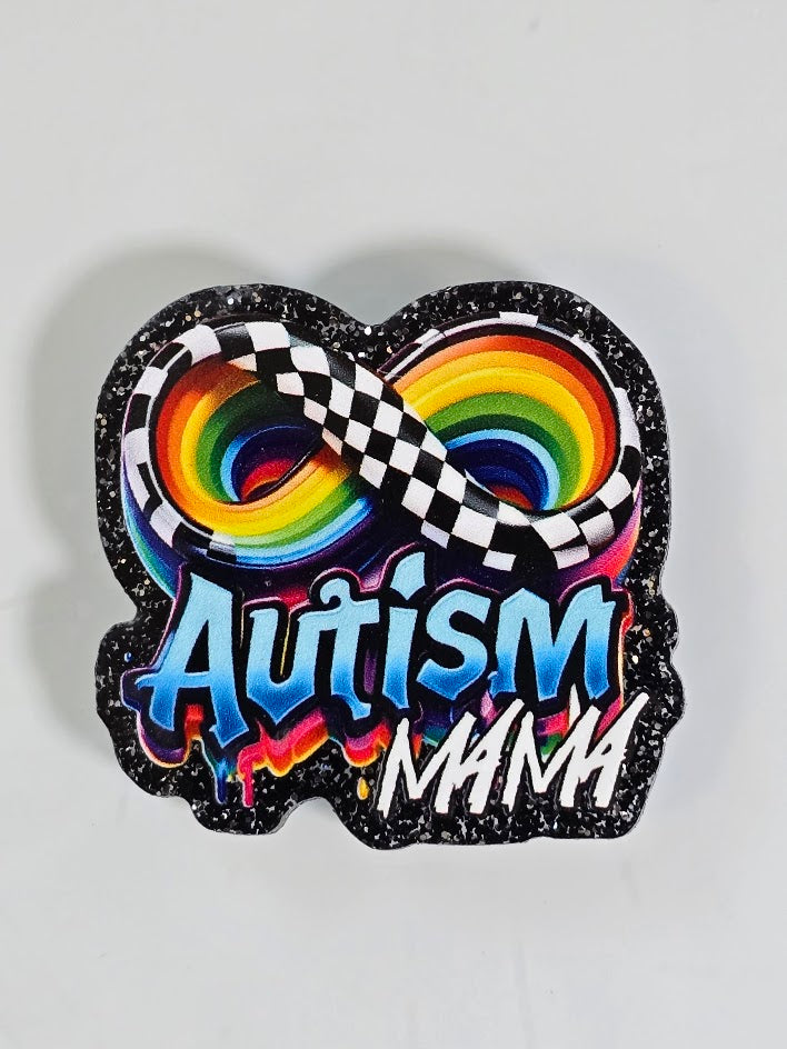 Acrylic Glitter Flatbacks - Autism Mama