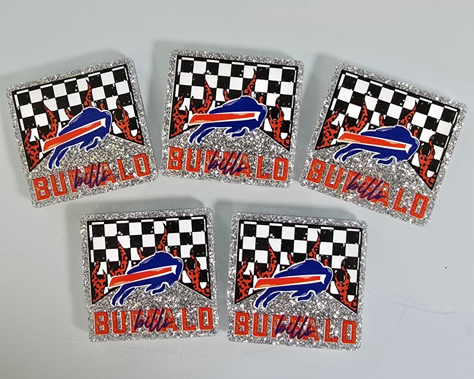 Acrylic Glitter Flatbacks - Bills